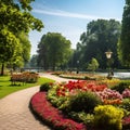 Serene and Enchanting Warsaw Parks and Gardens Royalty Free Stock Photo