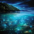 Astonishing Wallpaper: Luminous Lagoon Royalty Free Stock Photo