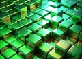 Enthralling Abstract Green Squares A Stunning DepthofField Image Featuring Intricate Glowing Geometric Shapes for