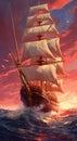 Golden Horizons: Sailing to the Sunset