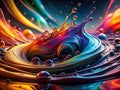 Stunning Abstract Liquid Flow Background AIGenerated Ethereal Beauty for Modern Design Projects Royalty Free Stock Photo