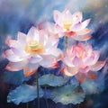 Enchanting Lotus: A Serene Dance of Delicate Petals