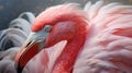 Pink Flamingo Closeup: Exquisite Avian Elegance Captured in Stunning Detail.