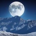 Moonlit Splendor: 3D Rendered Illustration of the Moon Over