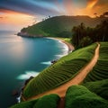 Breathtaking Landscapes of Lush Tea Plantations and Pristine Beaches