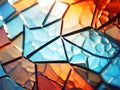 Captivating Photograph of Patterned Glass Creating Abstract Mosaic of Light and Shadow. generative Ai