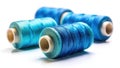 A VintageInspired Collection of Blue Thread Spools TiltShift Photography Captures the Exquisite Detail of Sewing Royalty Free Stock Photo