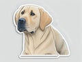Contemporary Canine Beauty: Labrador Vector Stickers with White Background
