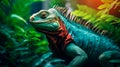 Majestic Iguana: Realistic Animal Portrait