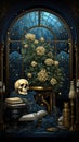 Immerse yourself in the captivating world of tarot card aesthetics with a gothic-inspired artwork. Ceated with Generative AI