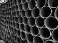 Synthetic Symphony: Abstract Composition of Interwoven Plastic Pipes
