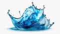 Vector Water Crown Splashes and Wave Swirls