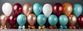 Colorful Birthday balloons background