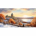 Panoramic View of Old Quebec City with Chteau Frontenac