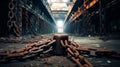 The Haunting Beauty of Rusted Steel Chains