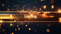 Immerse Yourself in a Colorful Loading Animation Featuring Glittering Particles Dancing on a Dark Background Royalty Free Stock Photo