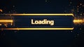 Immerse Yourself in a Colorful Loading Animation Featuring Glittering Particles Dancing on a Dark Background Royalty Free Stock Photo
