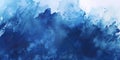 Background, intense blue watercolor texture with brush strokes Royalty Free Stock Photo