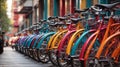 Colorful City Bicycles - Urban Street Photography