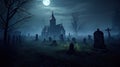 Nocturnal Whispers: A Haunting Journey Through the Misty Graveyard
