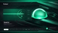 emerald nexus: futuristic sci-fi web design. generative ai Royalty Free Stock Photo