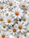 Blossoms in Ivory A Hyper-Realistic Tapestry of White Flowers Unveiled