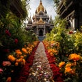 Mystical Pathways: A Captivating Religious Pilgrimage Royalty Free Stock Photo