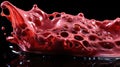 Crimson Fusion: Melted Elegance - Thick transparent red melted wax
