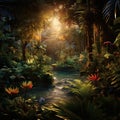 Captivating Lush Jungle Filled with Exotic Plants