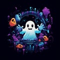 Cute and Funny Gaming Logo with Portal Phantom