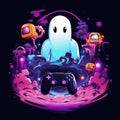 Cute and Funny Gaming Logo with Portal Phantom