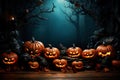 Immerse Yourself in the Enigmatic Allure of this Hyper-Realistic Halloween Background. AI Generated