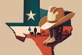 The Spirit of Texas: Digital Illustration of Iconic Images and Vibrant Colors