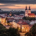 Breathtaking Panoramic View of Vilnius with Iconic Landmarks and Vibrant Streets Royalty Free Stock Photo