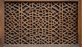 Islamic Artistry in Wood: Traditional Ornaments on Wooden Door and Window Shutter