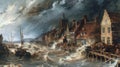 Dutch Deluge: A Captivating Depiction of the 1703 North Sea Flood