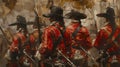 British Troops March: 17th Century Military Painting