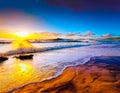 Enchanting Shores: Fantasy Beachscape with Golden Sands