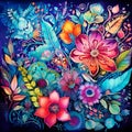 Whimsical Wonderland: A Kaleidoscope of Exotic Flora