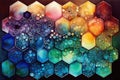 Abstract colorful background with hexagons Royalty Free Stock Photo