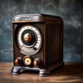 Nostalgic Echoes: Vintage Wooden Radio from the 1930s
