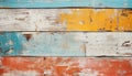 Weathered Elegance: Vintage Wood Boards with Cracked Paint