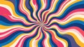 Immerse yourself in a retro groovy psychedelic optical illusion background. Ai Generated