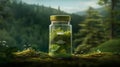 Detox Cleanse Juice in herbal landscape
