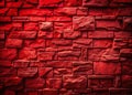 Intriguing Red Textured Stone Wall Background: A Detailed and Dark-Edged Image Perfect for Design and Royalty Free Stock Photo