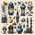 Sacred icons of Ramadan.