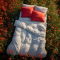 Poppy Paradise Retreat: Aerial Serenity with a Kingsize Bed