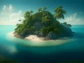 Tropical Paradise Escape: Captivating Island Canvas