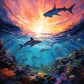 Astonishing wallpaper: Hammerhead Horizons Royalty Free Stock Photo