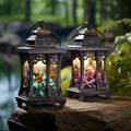 Enchanting Illuminated Decorative Lanterns Radiating Zen Serenity